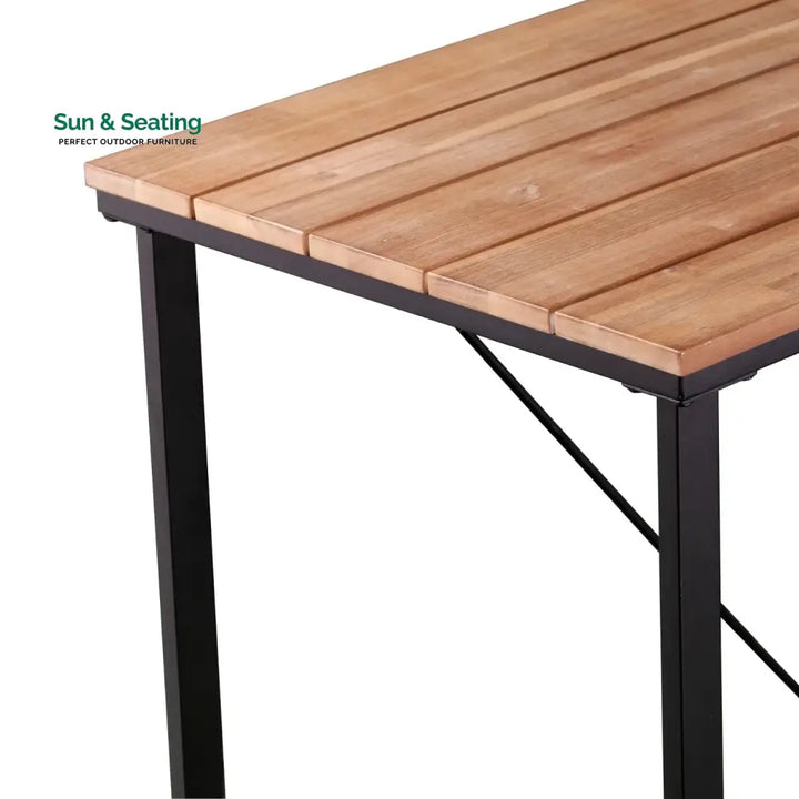 Karima Outdoor Bar Table With Wooden Top Bar Table