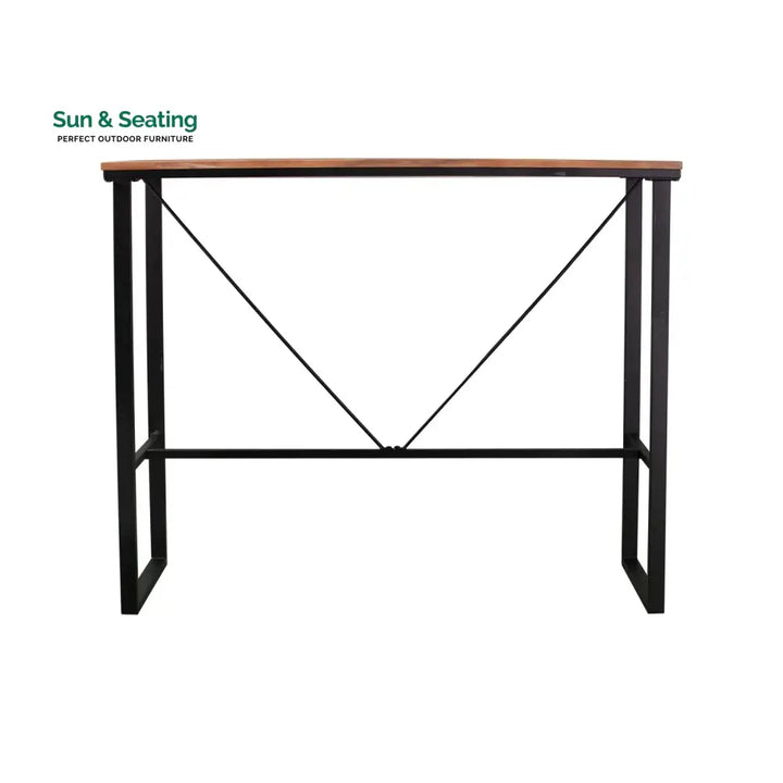 Karima Outdoor Bar Table With Wooden Top Bar Table