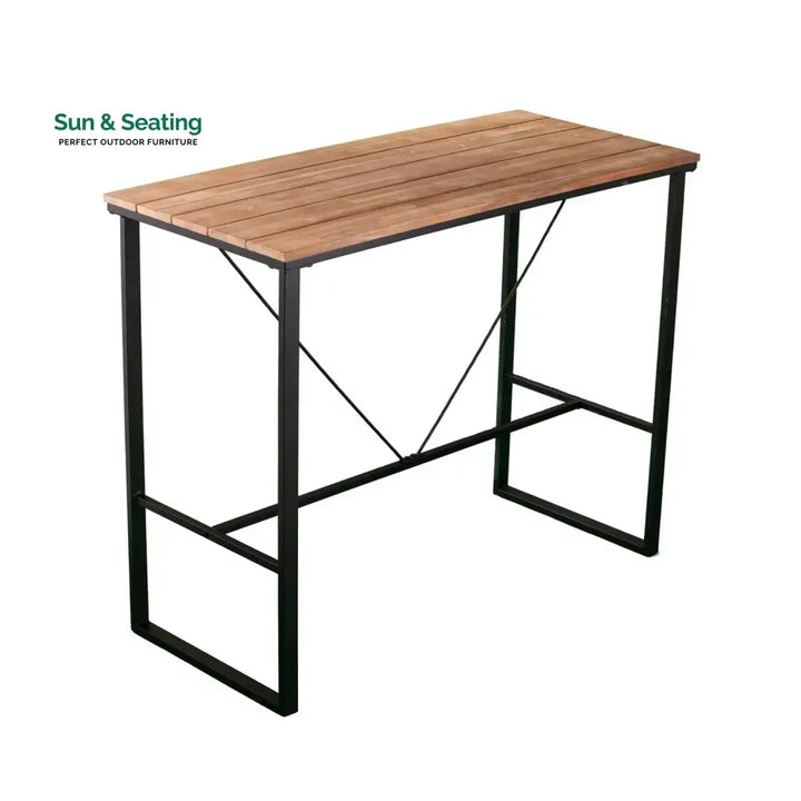 Karima Outdoor Bar Table With Wooden Top Bar Table