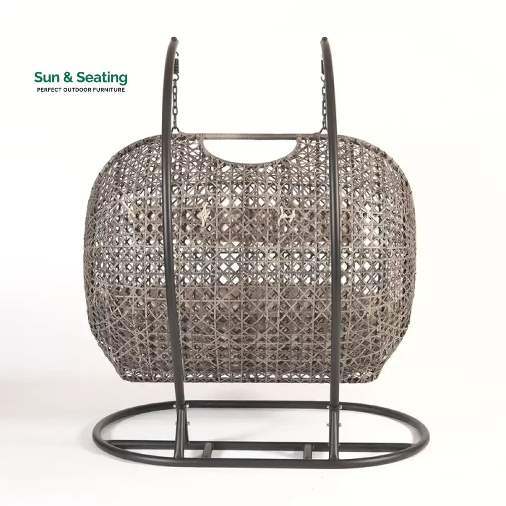 KASA Three Seater Hanging Swing With Stand For Balcony Garden Swing (Golden) Swings