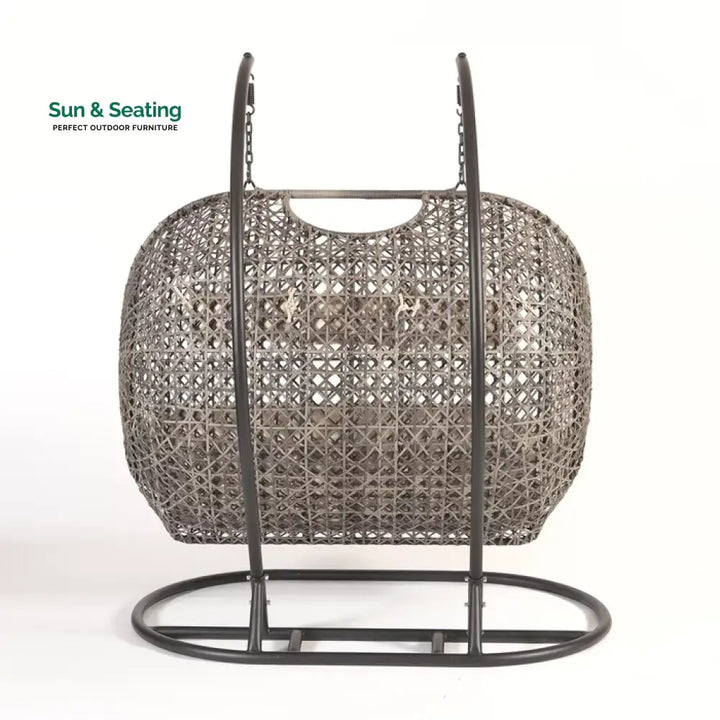 KASA Three Seater Hanging Swing With Stand For Balcony Garden Swing (Golden) Swings