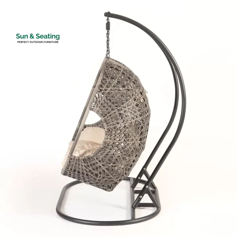 KASA Three Seater Hanging Swing With Stand For Balcony Garden Swing (Golden) Swings