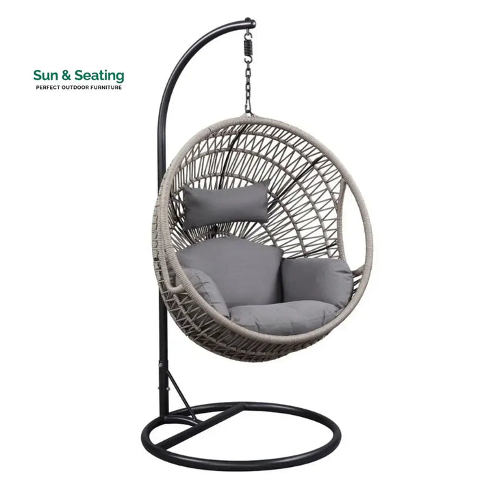 Kashvi Rope Swing Chair (Grey) Swing