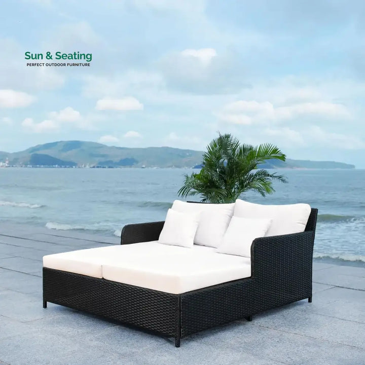 Katinka Outdoor Patio Double Seater Daybed For Garden Poolside Daybed