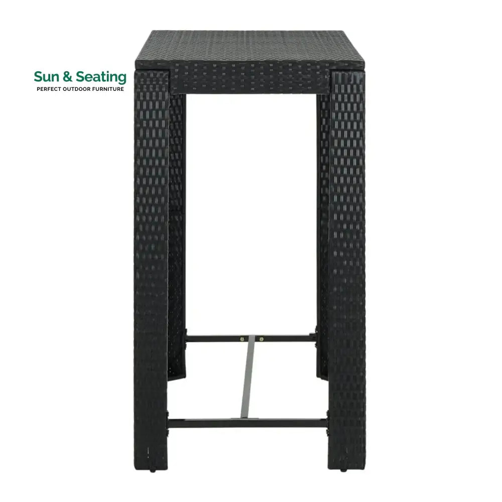 Kehinde Outdoor Rattan Wicker High Top Bar Table Bar Table
