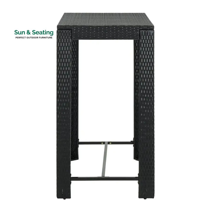 Kehinde Outdoor Rattan Wicker High Top Bar Table Bar Table
