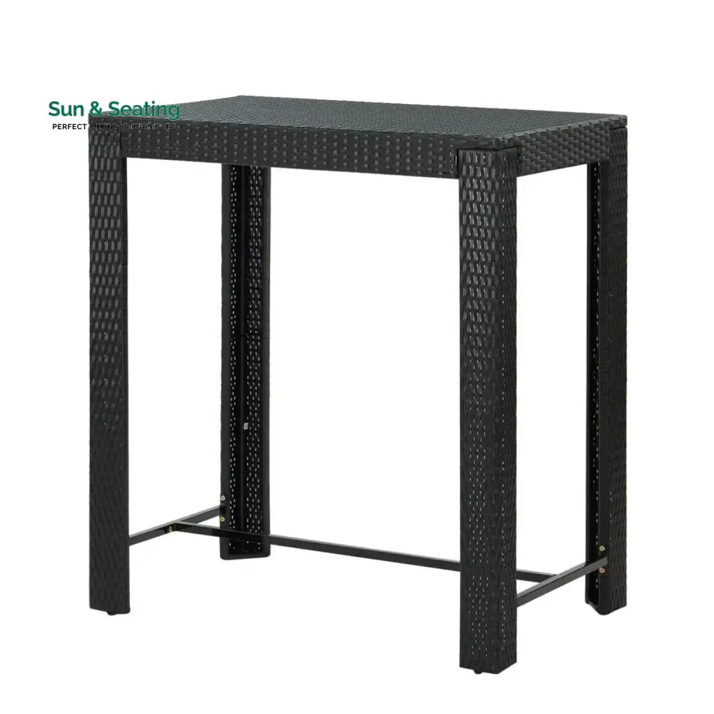 Kehinde Outdoor Rattan Wicker High Top Bar Table Bar Table