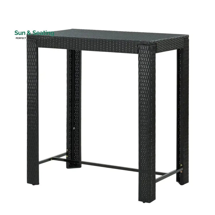 Kehinde Outdoor Rattan Wicker High Top Bar Table Bar Table