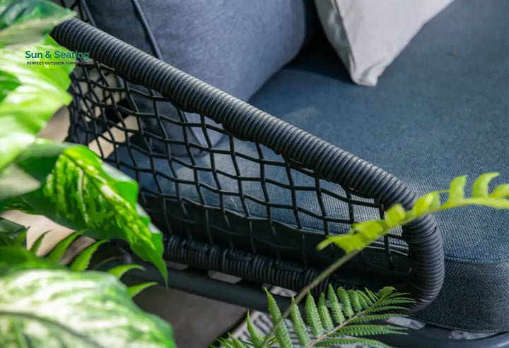 Kelly Outdoor Garden Balcony Sofa Set 2 Seater 2 Single seater and 1 Table Set (Dark Grey) Sofa Sets