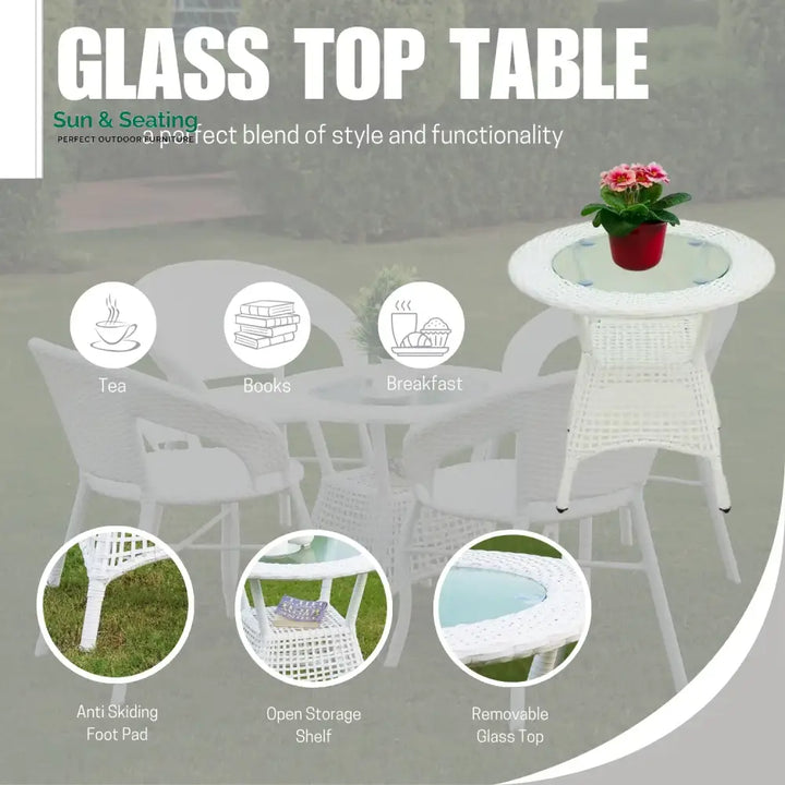 Kennedy 5-Piece Outdoor Rattan Wicker Patio Bistro Set Patio Set