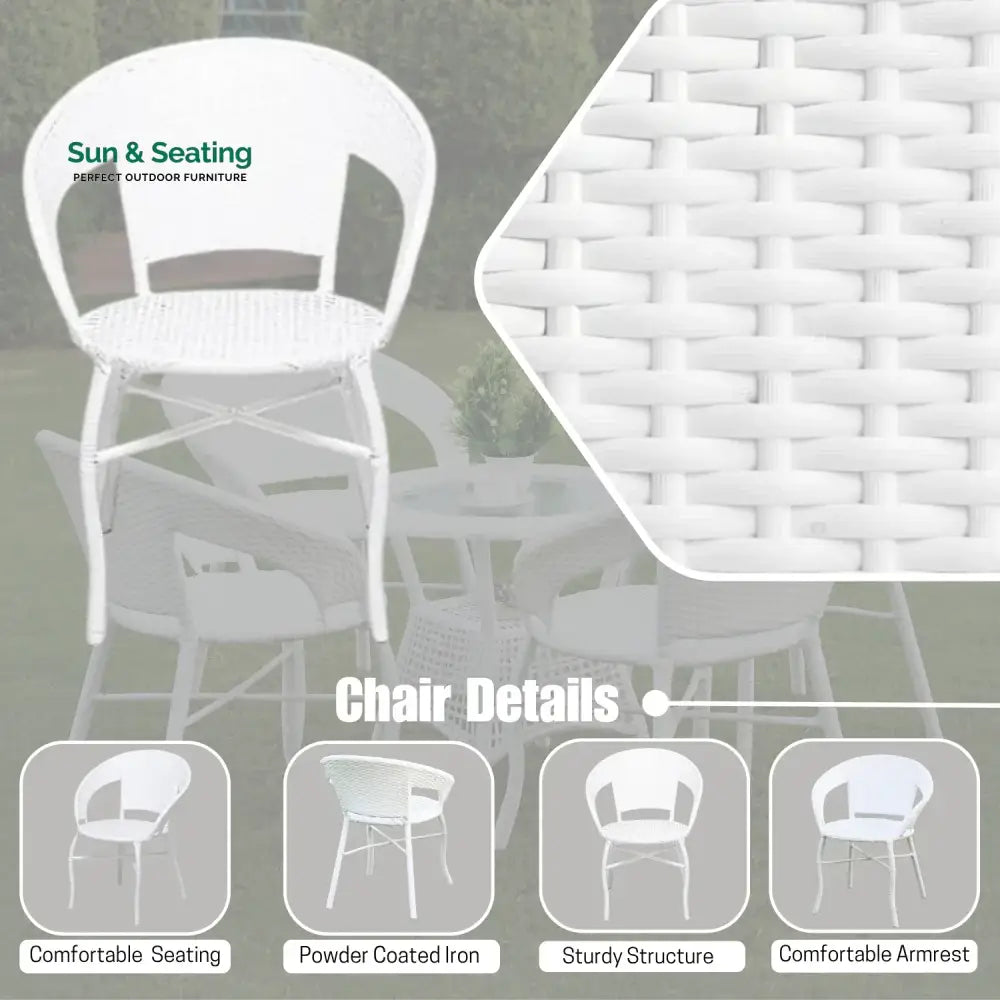Kennedy 5-Piece Outdoor Rattan Wicker Patio Bistro Set Patio Set