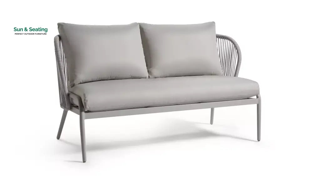 KESO Outdoor Sofa Set 2 Seater 2 Single seater and 1 Center Table Set (Light Silver) Braided &amp; Rope Sofa Sets