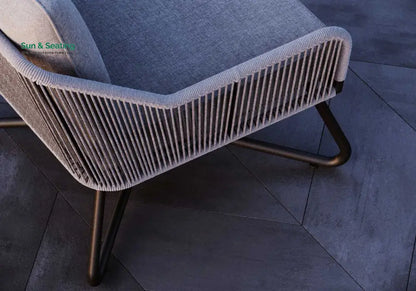 Kismet Outdoor Sofa Set 3 Seater 2 Single seater and 1 Center Table (Grey) Braided & Rope Sofa Sets