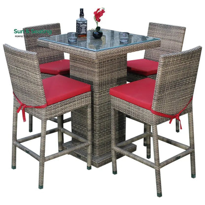 Klein Outdoor Patio Bar Sets 4 Chairs and 1 Table (Capicano) Bar Sets