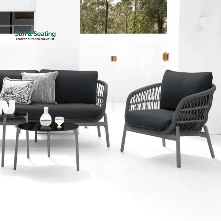 Komal Outdoor 4 Seater Rope Conversation Sofa Set Sofa Set