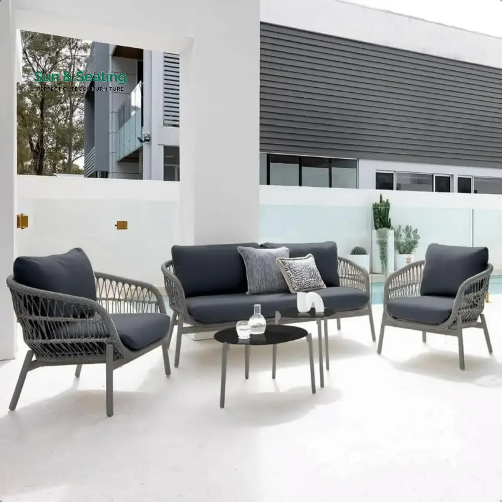 Komal Outdoor 4 Seater Rope Conversation Sofa Set Sofa Set