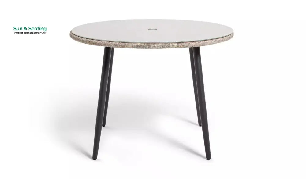 Kosh Outdoor Patio Seating Set 4 Chairs and 1 Table Set (Tan) Braided & Rope Coffee Table Sets