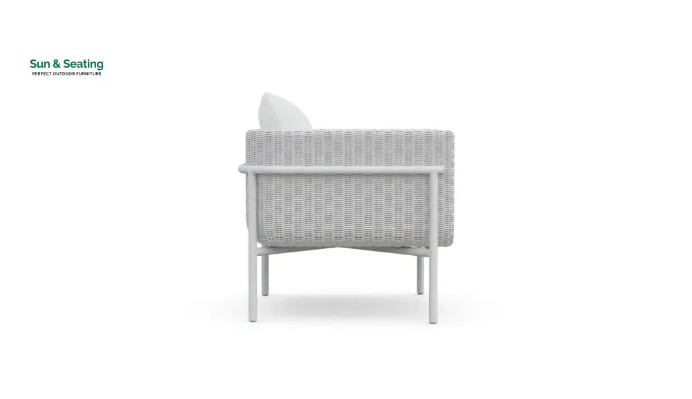 Kreios Outdoor Garden Balcony Sofa Set 2 Seater 2 Single seater and 1 Center Table With 1 Side Table Set (White) Sofa