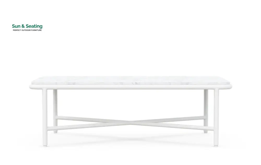 Kreios Outdoor Garden Balcony Sofa Set 2 Seater 2 Single seater and 1 Center Table With 1 Side Table Set (White) Sofa