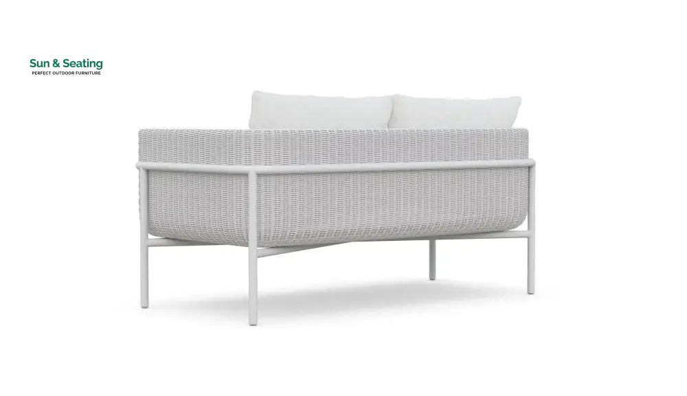 Kreios Outdoor Garden Balcony Sofa Set 2 Seater 2 Single seater and 1 Center Table With 1 Side Table Set (White) Sofa