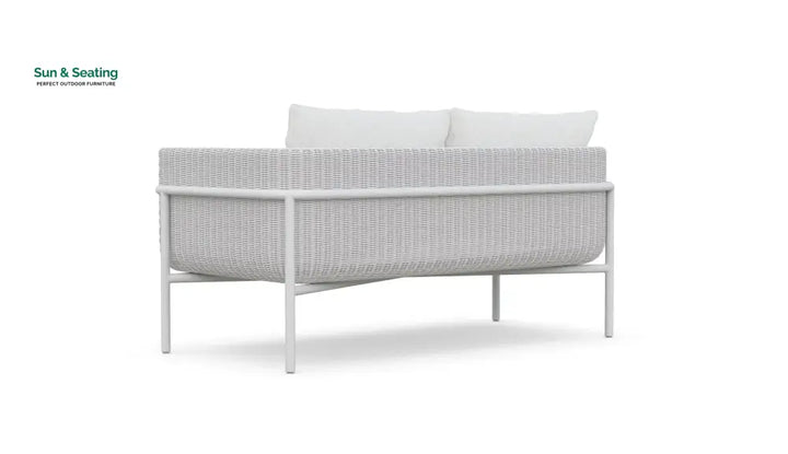 Kreios Outdoor Garden Balcony Sofa Set 2 Seater 2 Single seater and 1 Center Table With 1 Side Table Set (White) Sofa