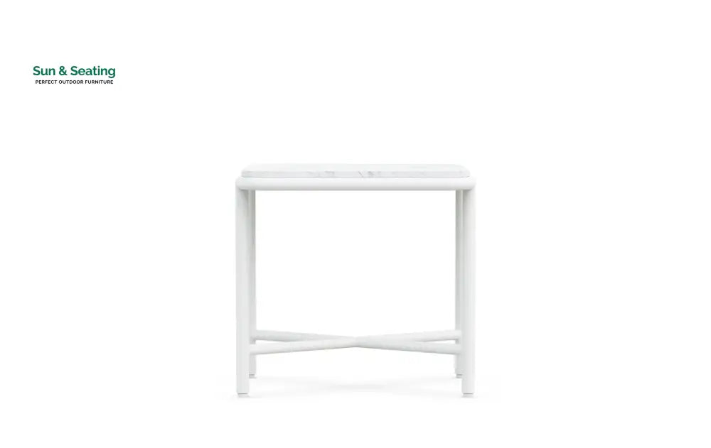 Kreios Outdoor Garden Balcony Sofa Set 2 Seater 2 Single seater and 1 Center Table With 1 Side Table Set (White) Sofa