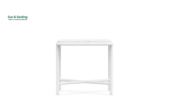 Kreios Outdoor Garden Balcony Sofa Set 2 Seater 2 Single seater and 1 Center Table With 1 Side Table Set (White) Sofa