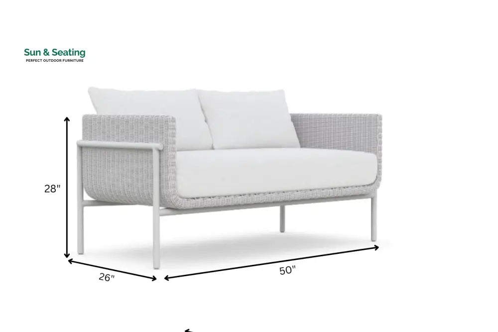 Kreios Outdoor Garden Balcony Sofa Set 2 Seater 2 Single seater and 1 Center Table With 1 Side Table Set (White) Sofa
