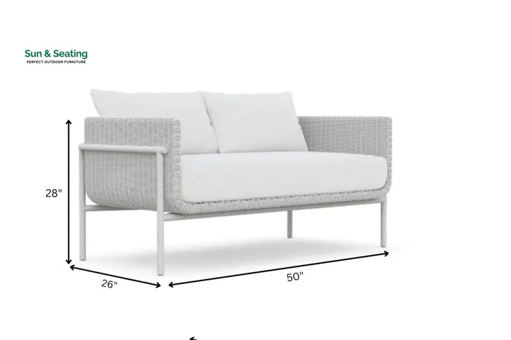 Kreios Outdoor Garden Balcony Sofa Set 2 Seater 2 Single seater and 1 Center Table With 1 Side Table Set (White) Sofa