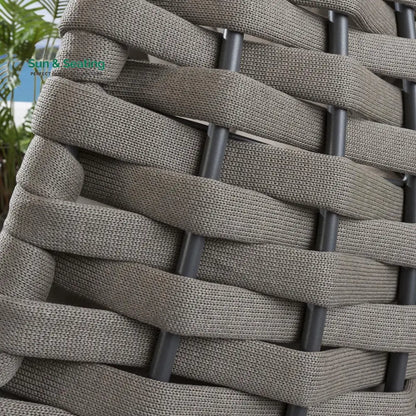 Lace Three Seater Hanging Swing With Stand For Balcony Garden Swing (Silk Grey) Braid & Rope Swings