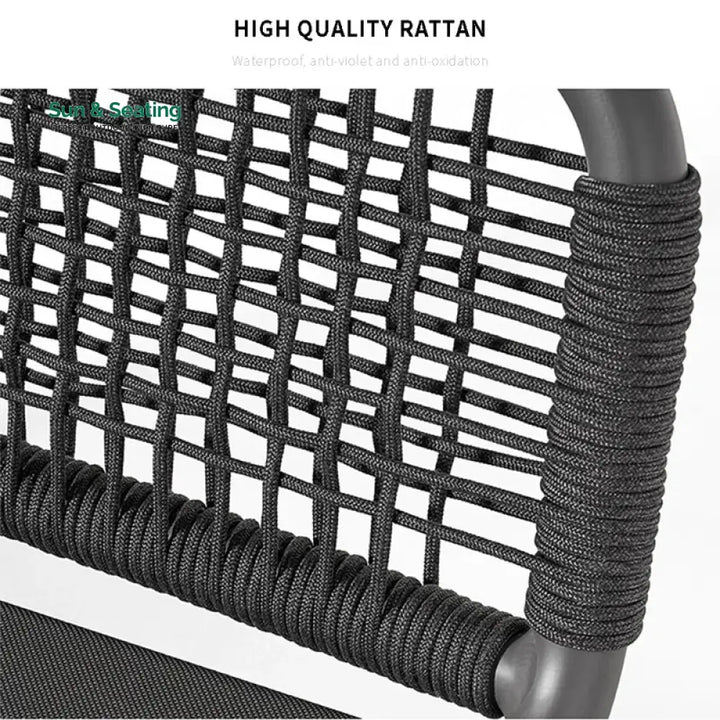 Lalo Outdoor Swimming Poolside Lounger (GREY) Braided &amp; Rope Loungers