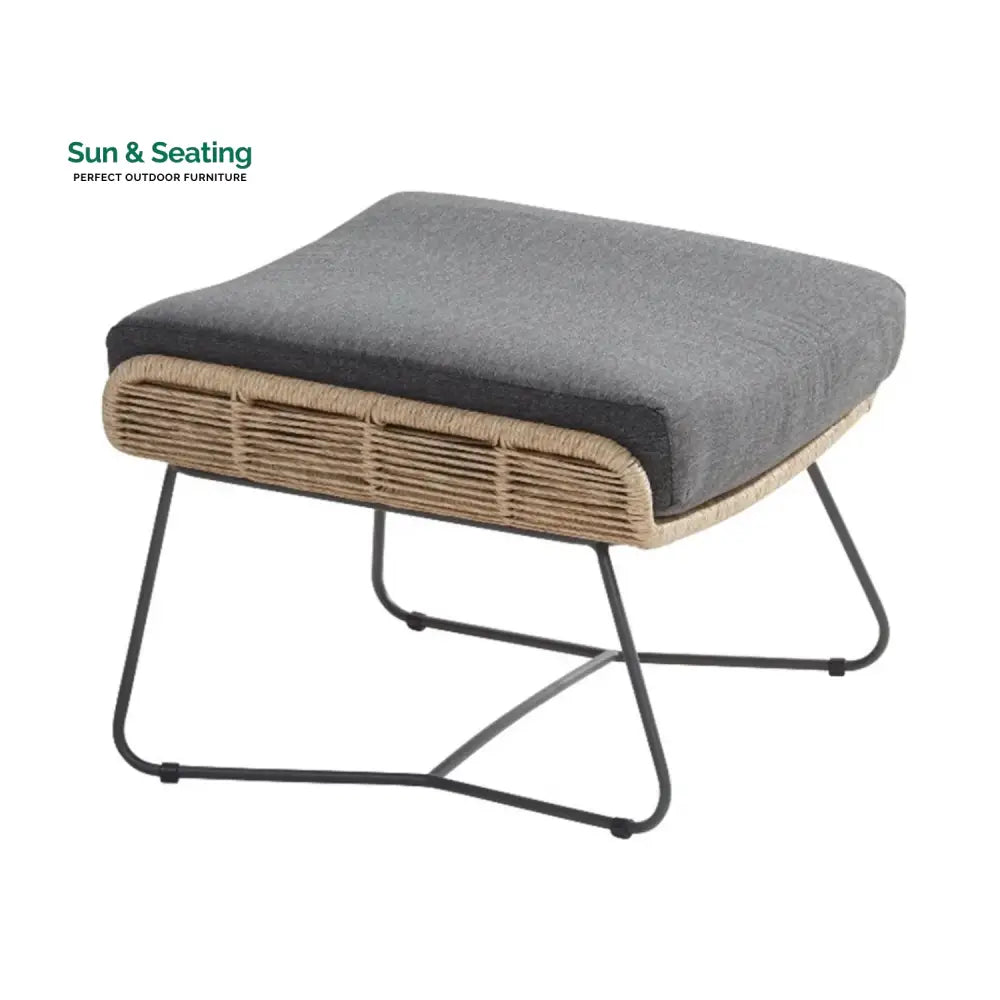 Lamees Outdoor All-Weather Rope Footstool Footrest