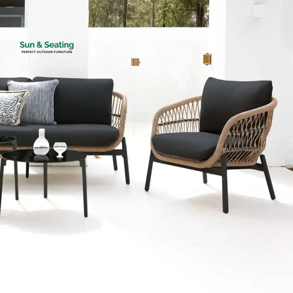 Latika Outdoor 4 Seater Rope Conversation Sofa Set Sofa Set
