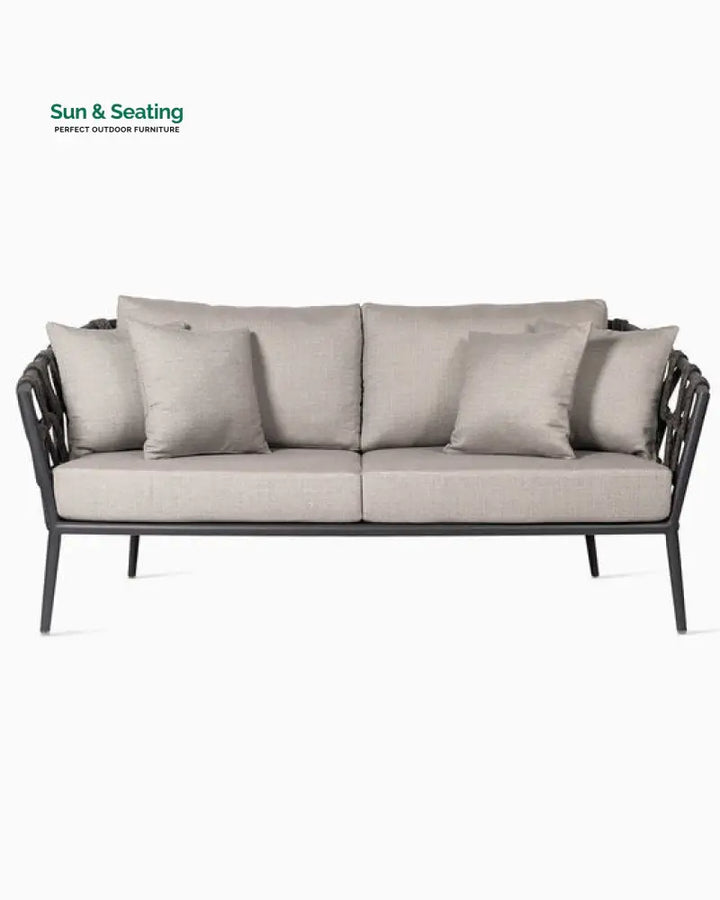 Legion Outdoor Sofa Set 2 Seater 2 Single seater and 2 Center Table Set (Dark Grey) Braided &amp; Rope Sofa Sets