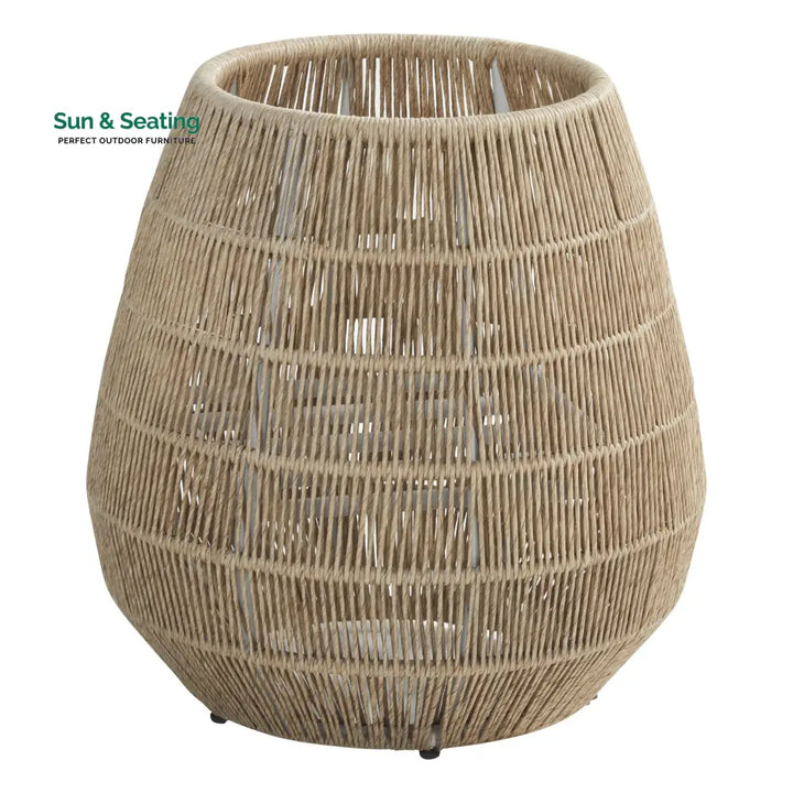 Lenki Outdoor Planters For Garden Balcony (Tan) Braided &amp; Rope Big Planter