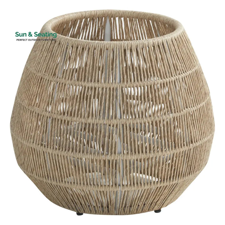 Lenki Outdoor Planters For Garden Balcony (Tan) Braided &amp; Rope Small Planter