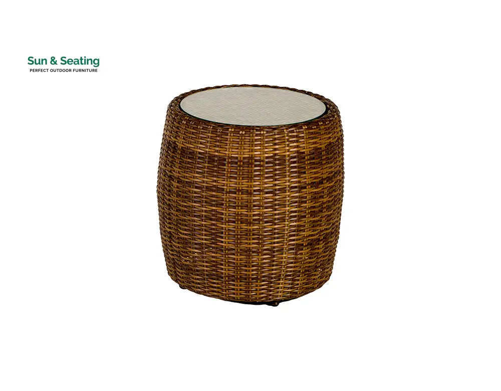 Leonora Outdoor Patio Sofa Set 2 Single Seater and 1 Table (Brown) Sofa Sets