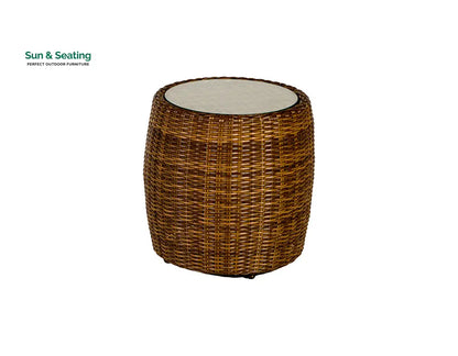 Leonora Outdoor Patio Sofa Set 2 Single Seater and 1 Table (Brown) Sofa Sets