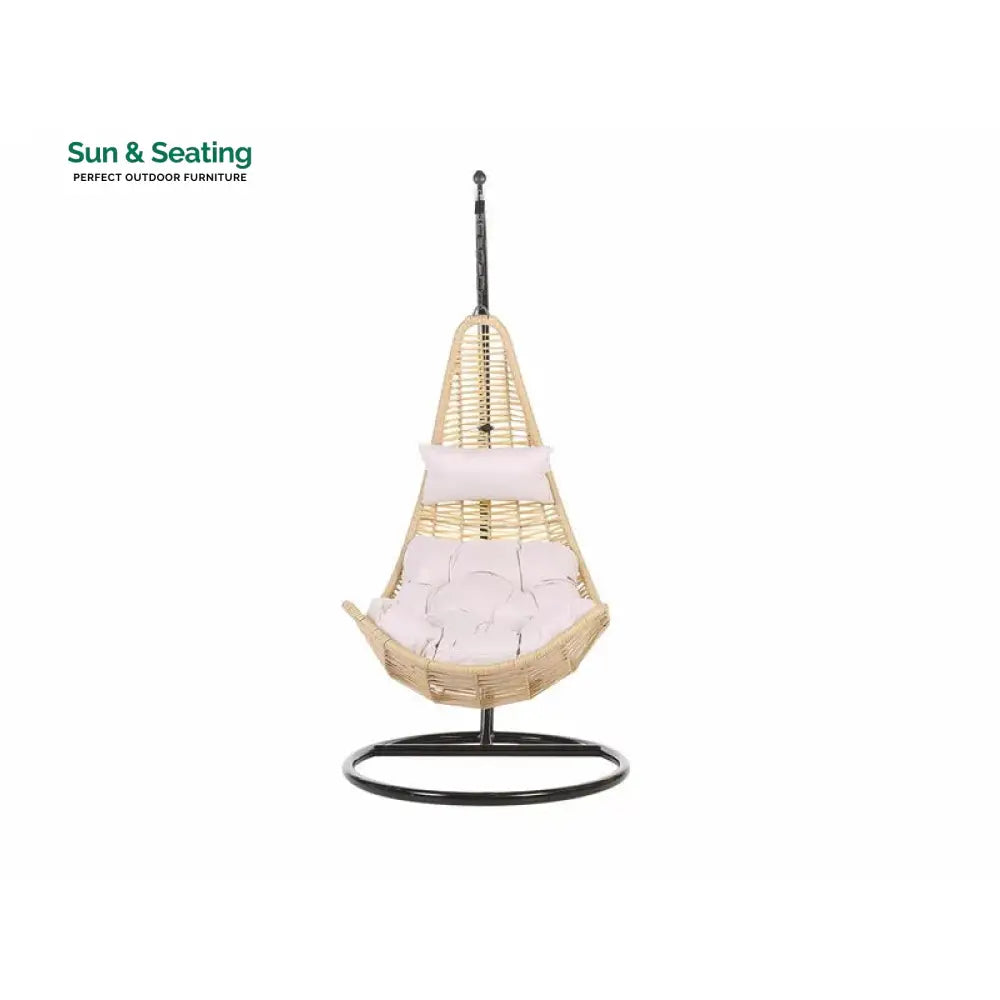 Leonzio Single Seater Hanging Swing With Stand For Balcony Garden Swing (Gold) Swings