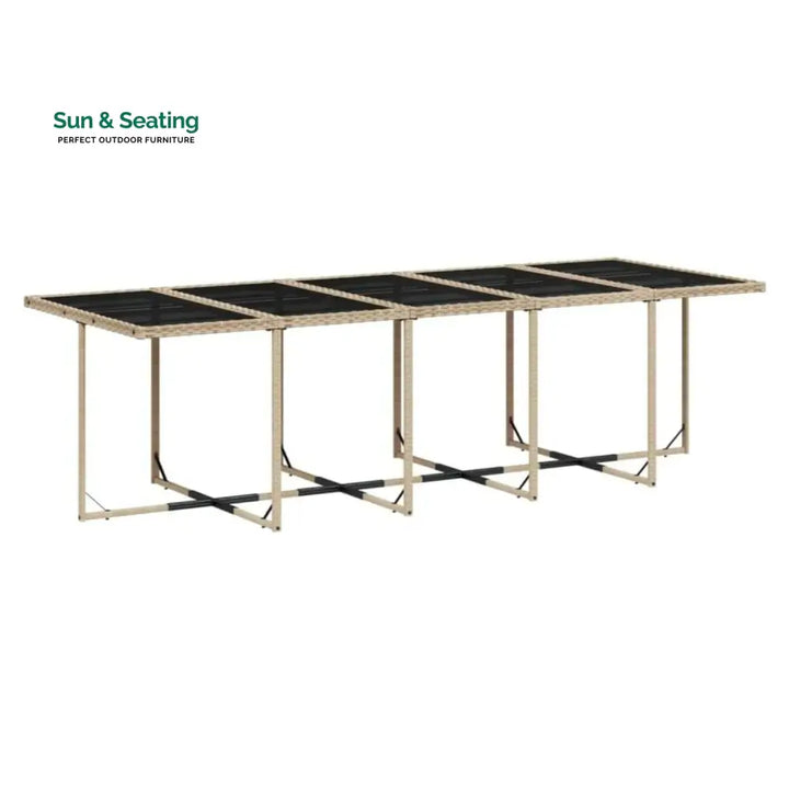 Leticia All Weather Wicker Patio Dinning Table Set