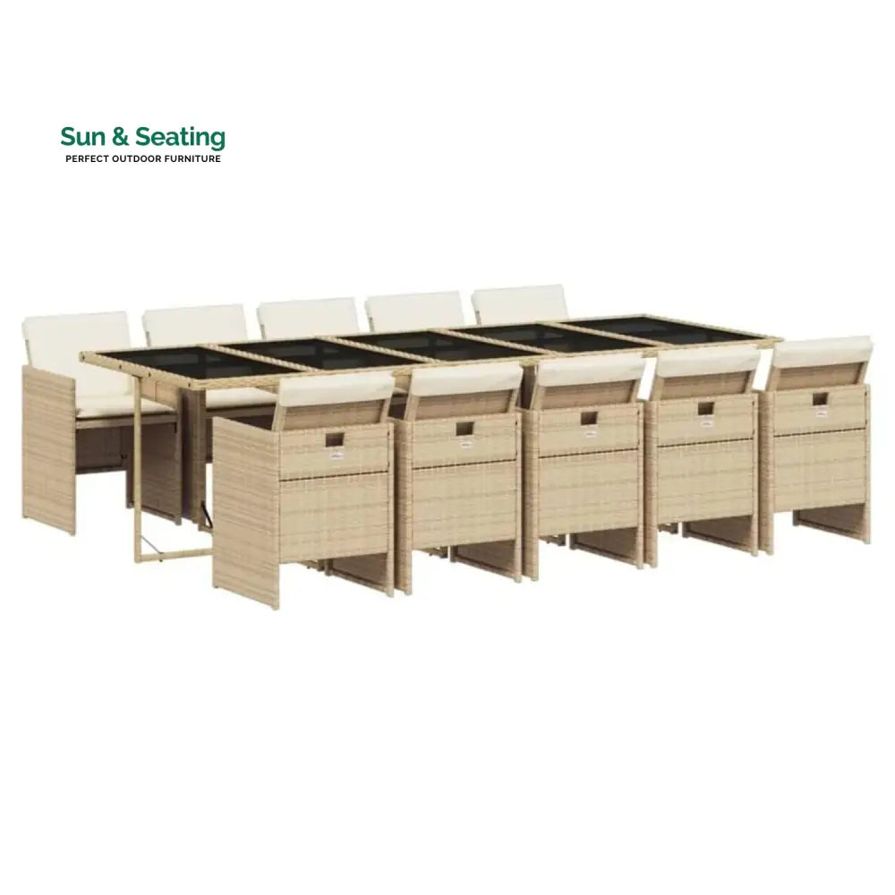 Leticia All Weather Wicker Patio Dinning Table Set