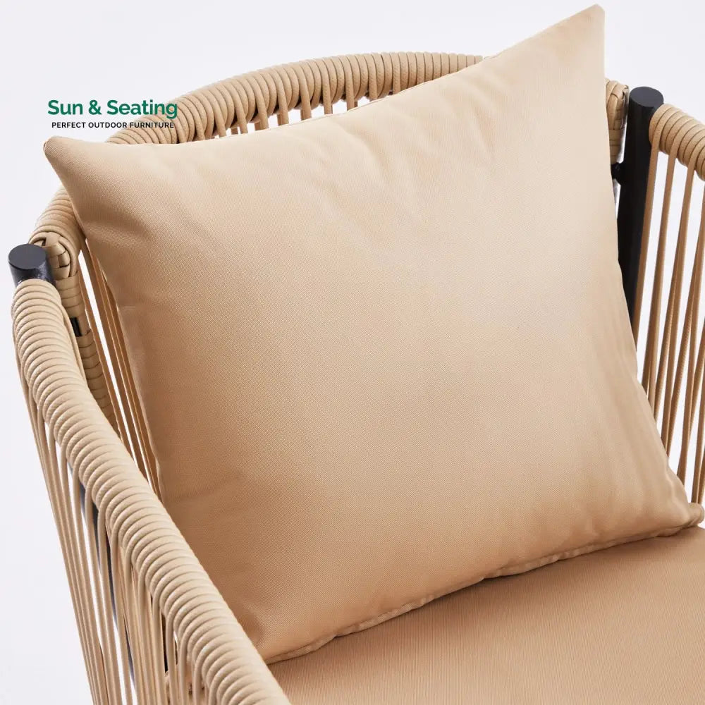 Lian 2-Piece Outdoor Rope Patio Dining Chairs Dinning Chairs