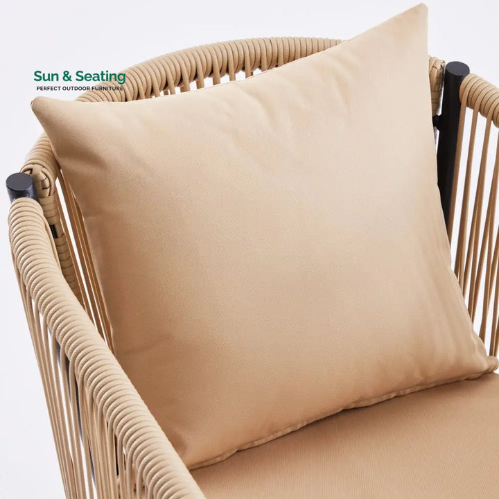 Lian 2-Piece Outdoor Rope Patio Dining Chairs Dinning Chairs