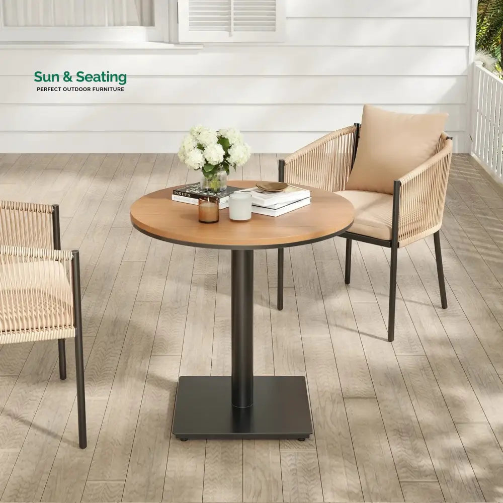 Lian 2-Piece Outdoor Rope Patio Dining Chairs Dinning Chairs