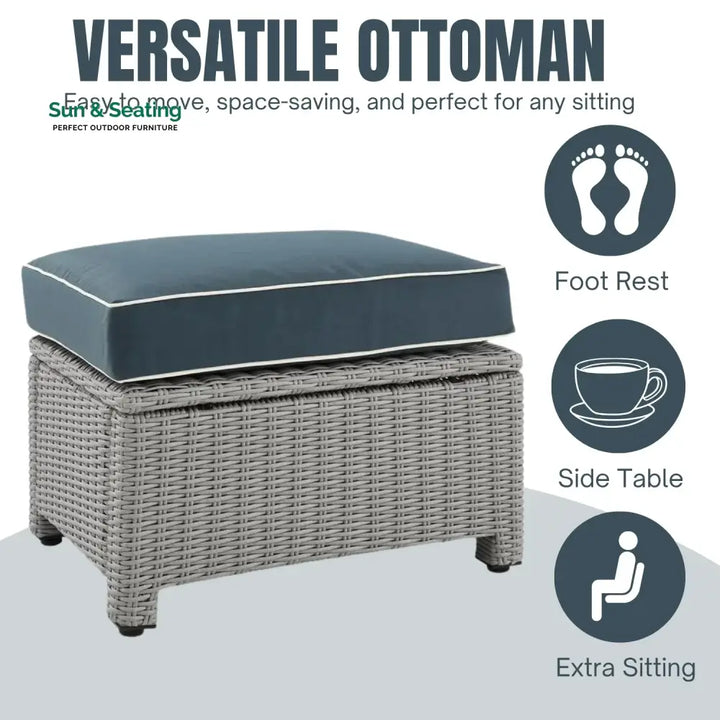 Liesel Outdoor Rattan Wicker 6-Seater Sofa Set Sofa Set