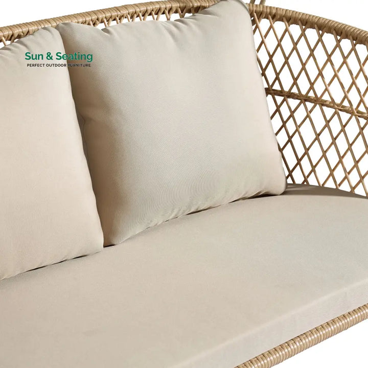 Lieu Double Seater Hanging Swing Without Stand For Balcony Garden Swing (Honey) Swings