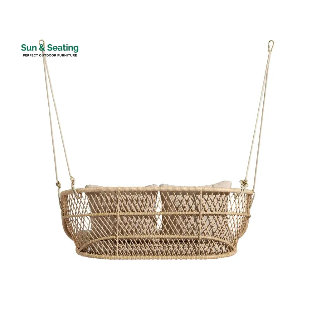 Lieu Double Seater Hanging Swing Without Stand For Balcony Garden Swing (Honey) Swings
