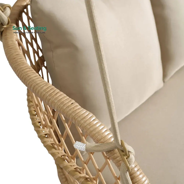 Lieu Double Seater Hanging Swing Without Stand For Balcony Garden Swing (Honey) Swings