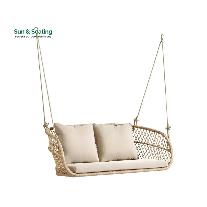 Lieu Double Seater Hanging Swing Without Stand For Balcony Garden Swing (Honey) Swings