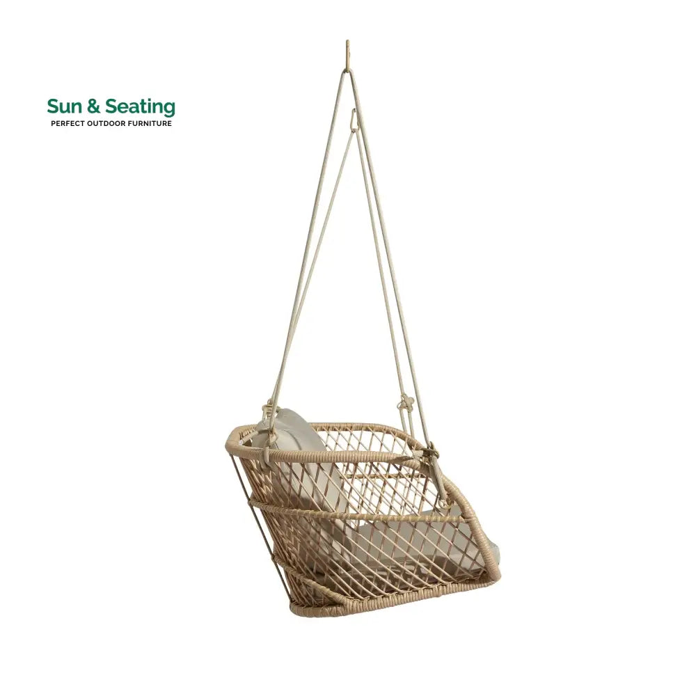 Lieu Double Seater Hanging Swing Without Stand For Balcony Garden Swing (Honey) Swings